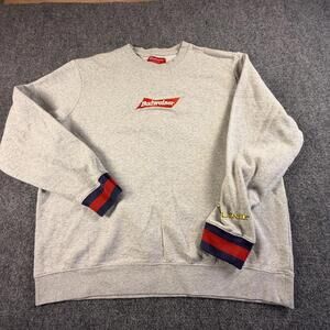 Budweiser PACSUN Grey Crewneck Sweatshirt Size Large #1424
